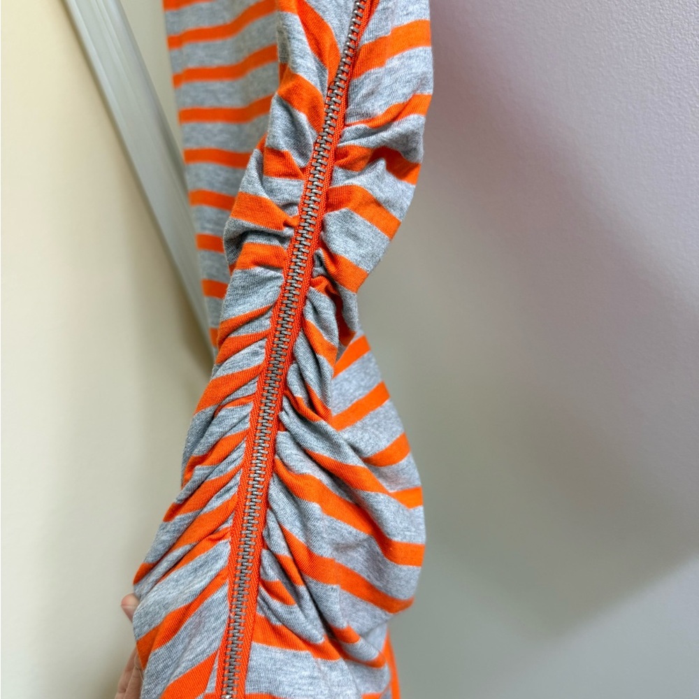 Michael Kors Gray and Orange Striped Top Size PS - Picture 4 of 8